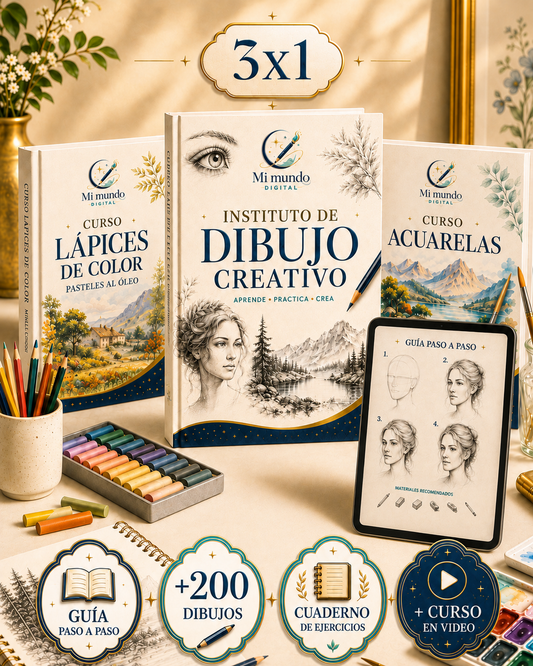 OFERTA 3x1 | INSTITUTO DE DIBUJO CREATIVO + 2 CURSOS DE REGALO